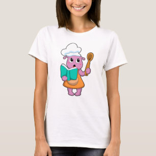 Alien som Cook med Cookbook T Shirt