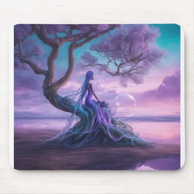 Alien som föll ner på jorden (under Träd) Musmatta (Framsidan)