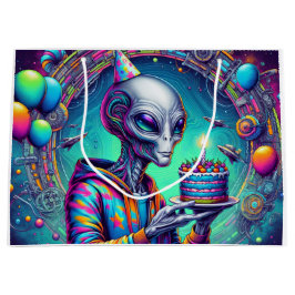 Alien som håller på att fånga fåglar