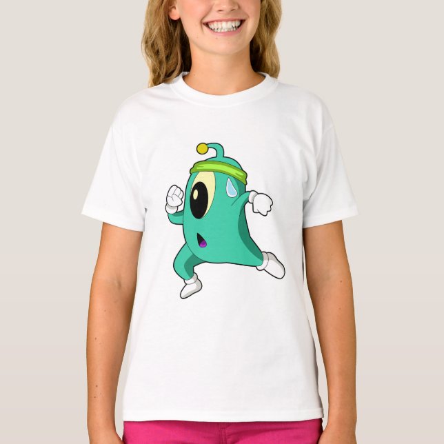Alien som Springer T Shirt (Framsida)
