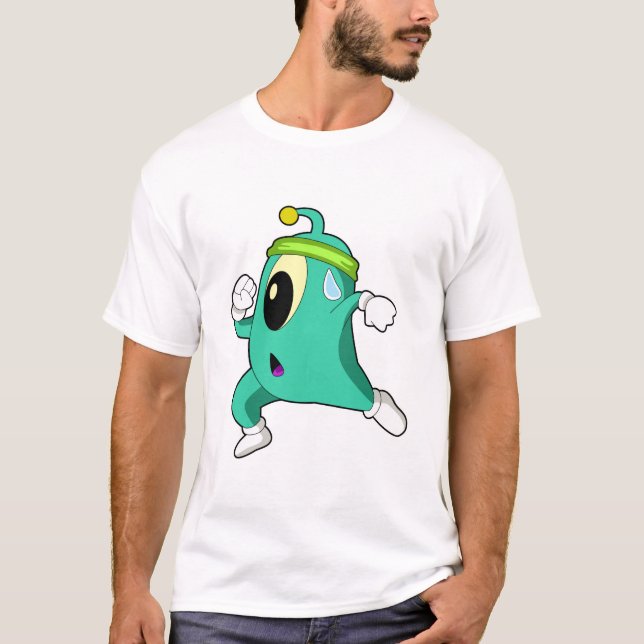 Alien som Springer T Shirt (Framsida)