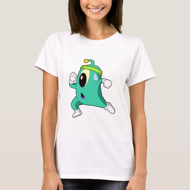 Alien som Springer T Shirt (Framsida)