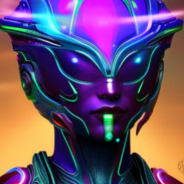 Alien Space-Futuristiskan Vacker färg T-Shirt