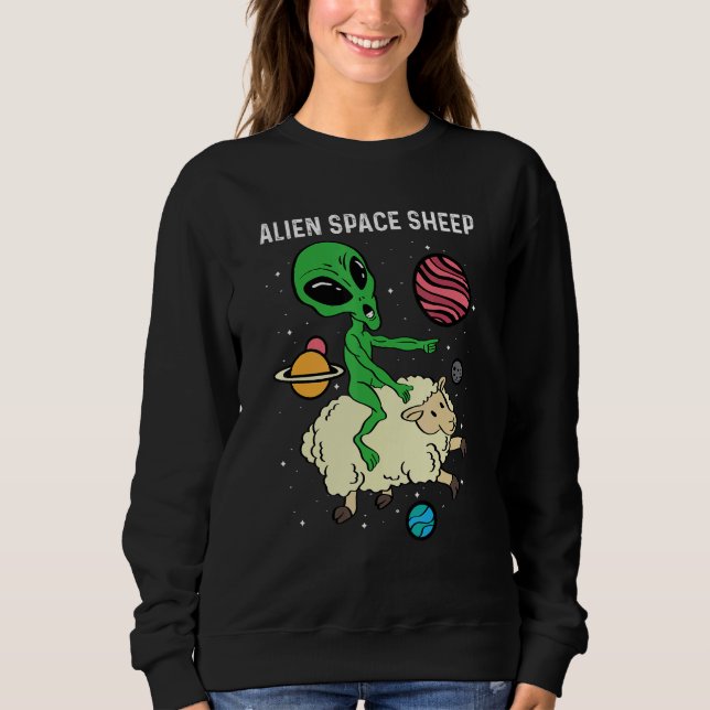 Alien Space Sheep Astronaut eller Space Pilot T Shirt (Framsida)