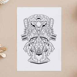 Alien: Space Turtle Warrior Coloring Page för barn Poster