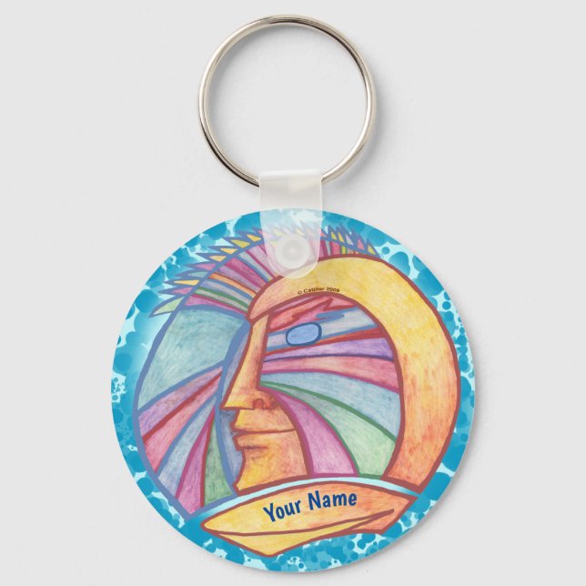 Alien Spaceman Keychain Nyckelring (Framsida)