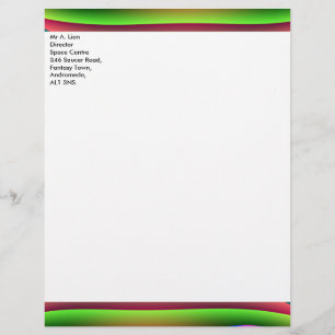 Alien Spaceship Anpassade Letterhead
