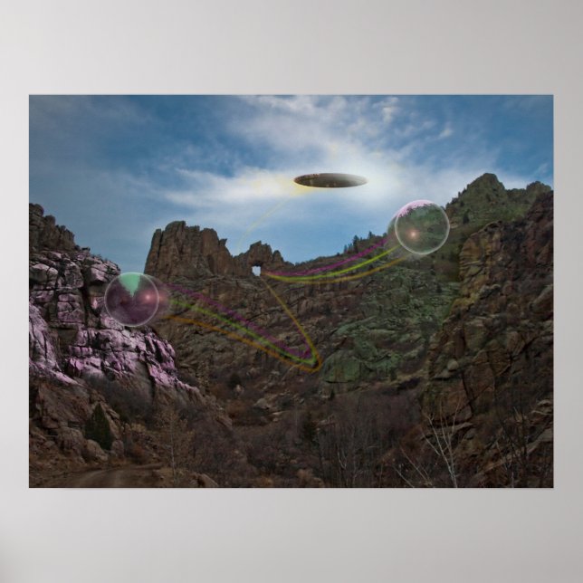 Alien Spaceship Colorado Canyon Poster (Framsidan)