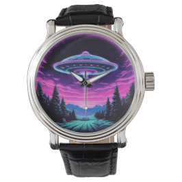 Alien Spaceship Retro Futuristiska Armbandsur