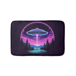 Alien Spaceship Retro Futuristiska Badrumsmatta