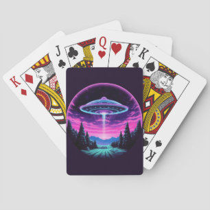 Alien Spaceship Retro Futuristiska Casinokort