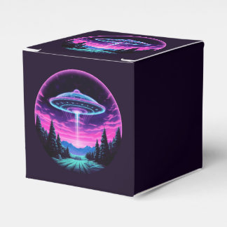 Alien Spaceship Retro Futuristiska Presentaskar