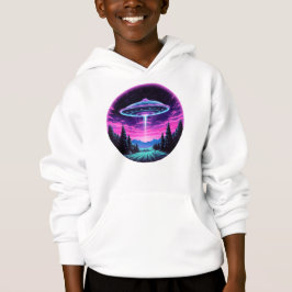Alien Spaceship Retro Futuristiska T Shirt