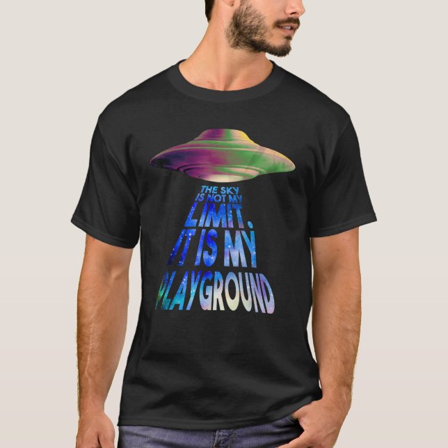 Alien Spaceship UFO 1 T Shirt (Framsida)