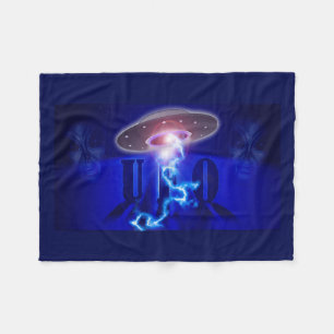 Alien Spacesship Fleecefilt
