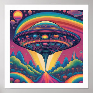 Alien Spacesship Poster