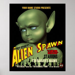 Alien Spawn B-Movie-Anpassadet Poster