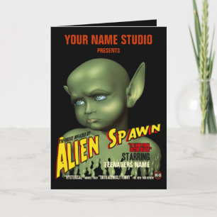 Alien Spawn B-Movie Poster födelsedagskort Kort