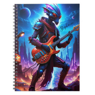Alien Spela Guitar Anteckningsbok