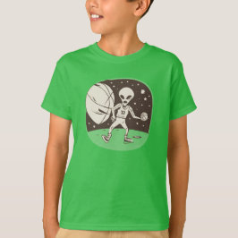 Alien spelar basket på Måne T Shirt