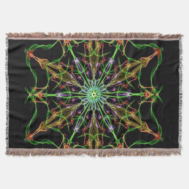 Alien Spindelnät Mandala | Spindelgåvor Filt (Framsidan)