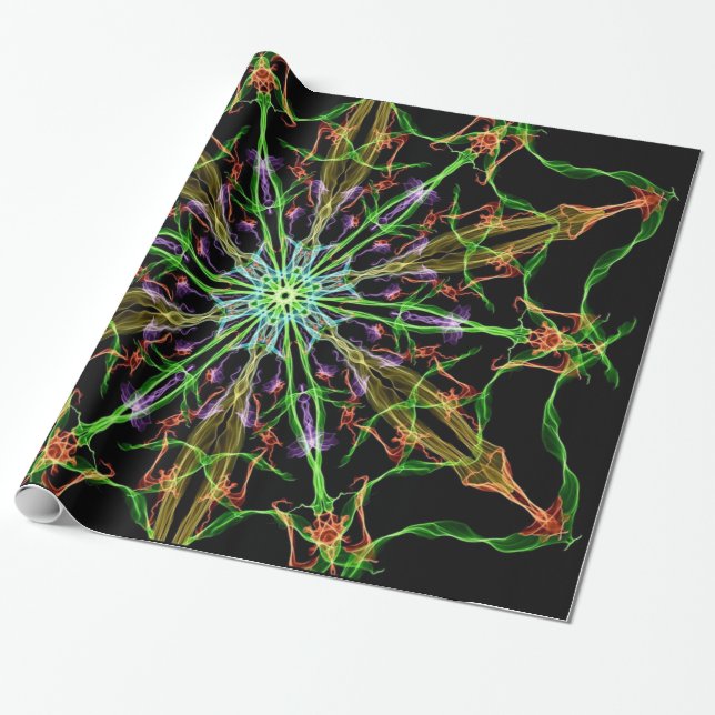 Alien Spindelnät Mandala | Spindelgåvor Presentpapper (Utrullad)