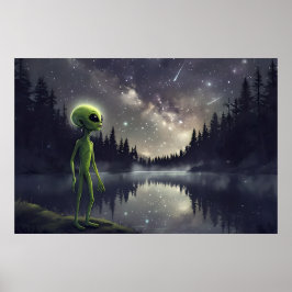 Alien Stargazer - Cosmic Sjö Poster