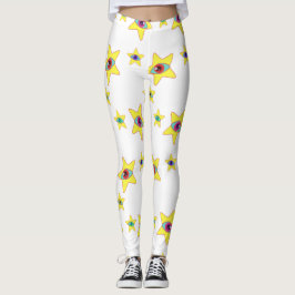 Alien Stars All StarryEyed Space Princess (snö) Leggings