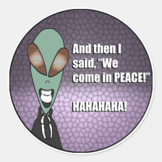 Alien Sticker - Area 51 Reptilian Joke Runt Klistermärke
