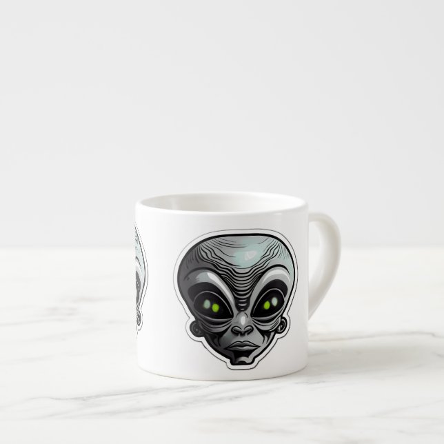 Alien Sticker Art Espresso Mugg Espressomugg (Framsida höger)