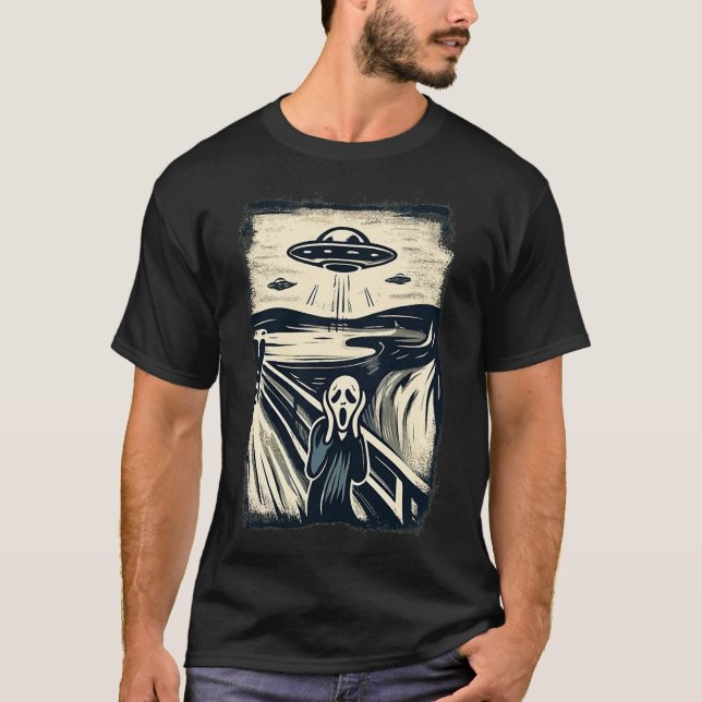Alien stöter på "grädde" t shirt (Framsida)