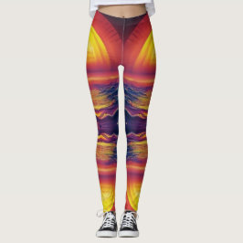 Alien strand vid solnedgång Leggings