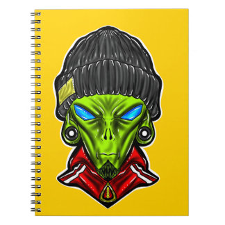 Alien Street Mind – Urban Pop Art-illustration Anteckningsbok