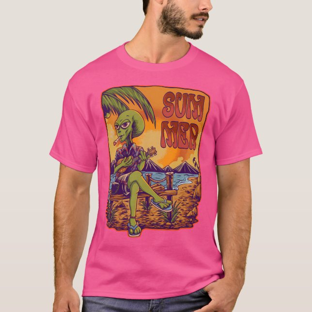 Alien Summer T Shirt (Framsida)