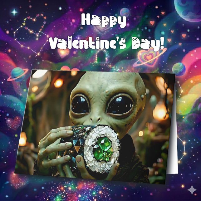 Alien & Sushi Puns | Glad Alla Hjärtans Dag Kort (Skapare uppladdad)