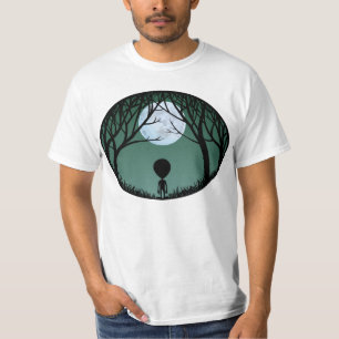 Alien T-shirt Manar alien w. Måne Shirts