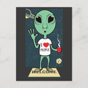 Alien T-Shirt Vykort
