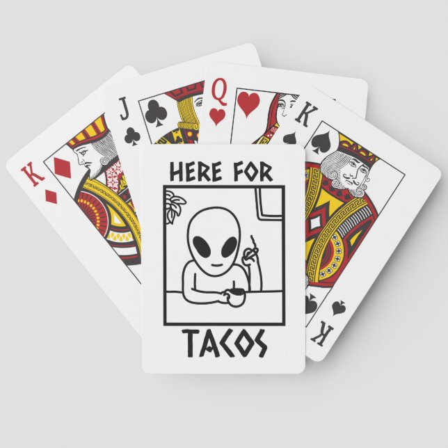 ALIEN TACOS RÖKNINGSFUNNY PLAYING CARDS CASINOKORT (Baksidan)