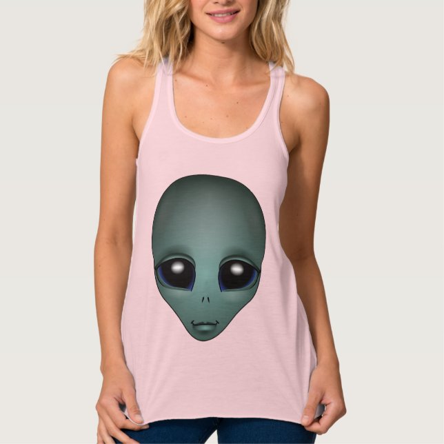 Alien-Tanktopet Kvinnor är frimodiga utomjordingar Linne Med Racerback (Framsida)