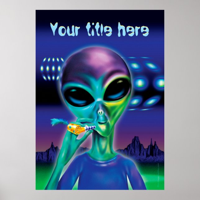 Alien tar mig till party - anpassningsbarna poster (Framsidan)
