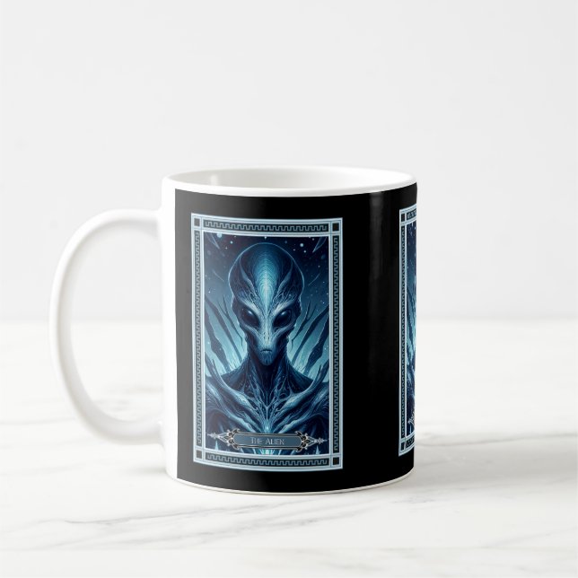 Alien Tarot Card Kaffemugg (Vänster)