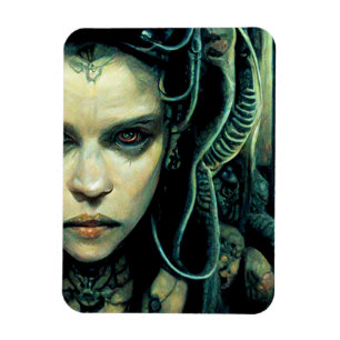 Alien Tech Girl Science fiction Magnet