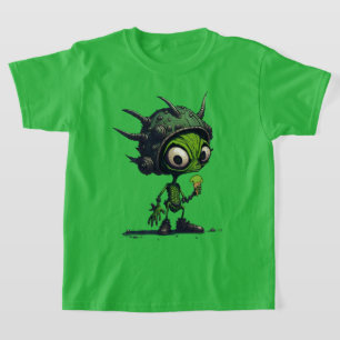 Alien Tecknad Design Enjoise Cone-Coola för att sk T Shirt