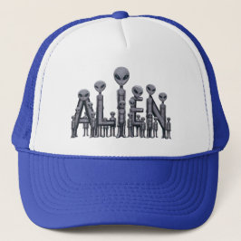 Alien Text Hat Keps