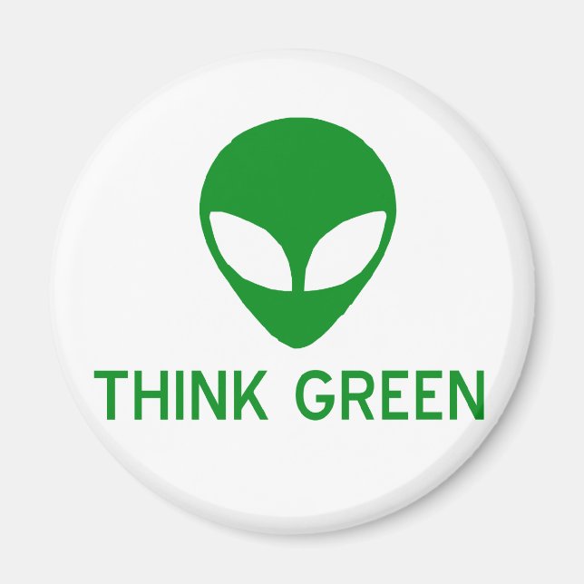 Alien Think Green Magnet (Framsidan)