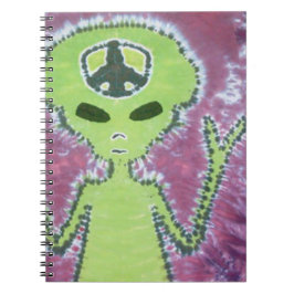 Alien Tie Dye Anteckningsbok