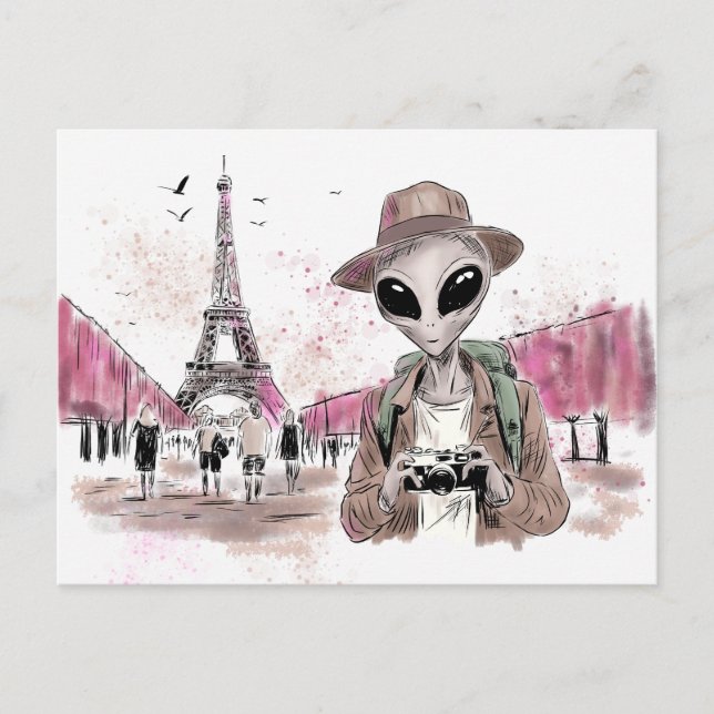 Alien Toring Paris Vykort (Framsida)
