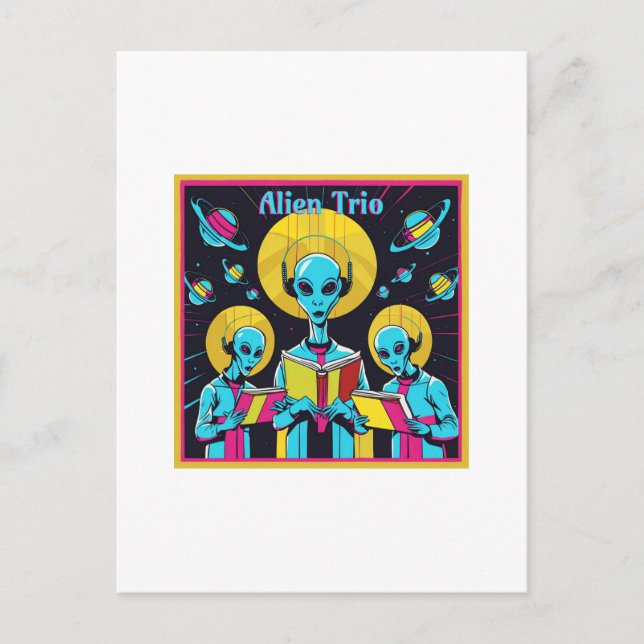 Alien Trio - tre utomstående sångare Vykort (Framsida)
