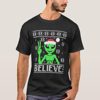 Alien tror att det är mycket sötare för jul t shirt