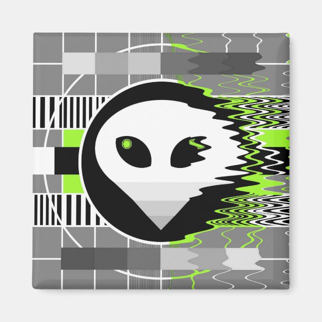 Alien TV-magnet runt Magnet (Framsidan)